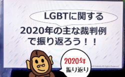 LGBTオンライン交流会ナナージ 2020年12月 - LGBTに関する裁判例で、今年を振り返る 1
